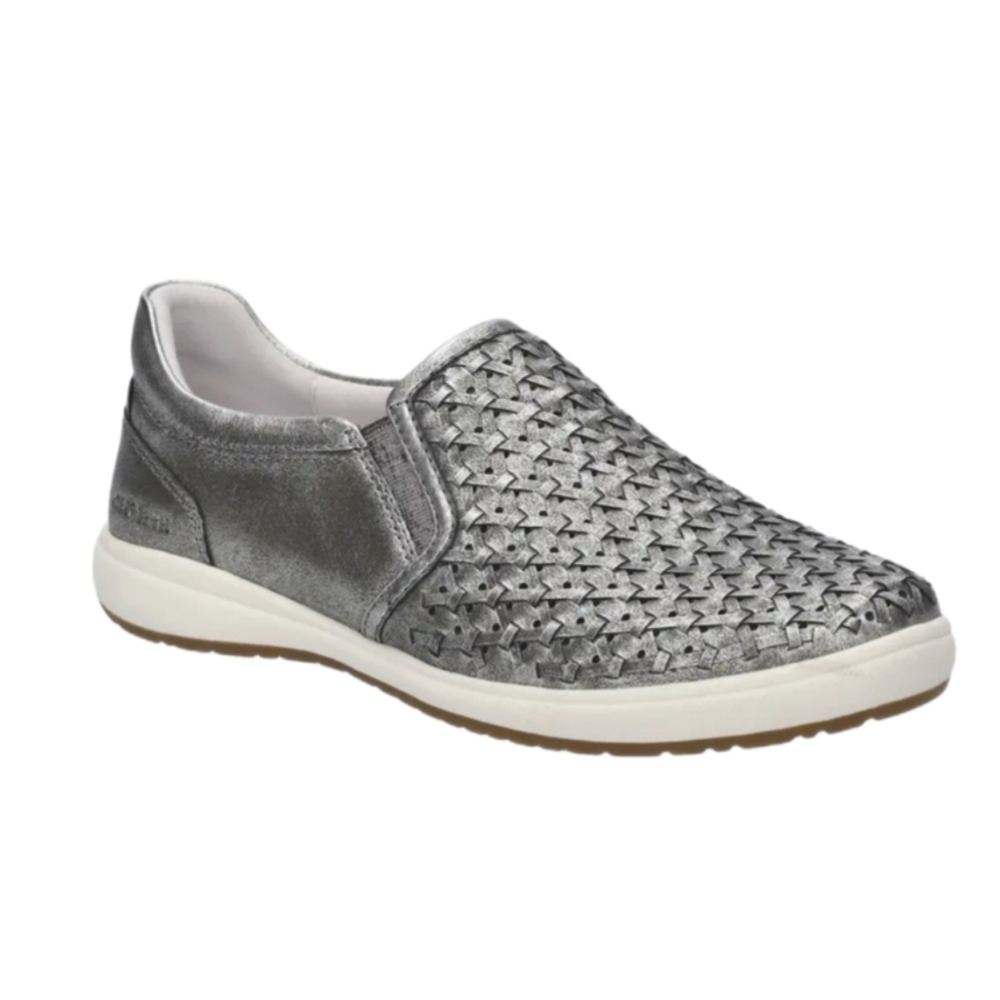 JOSEPH SEIBEL WOMEN'S SILVER METALLIC SLIP ON SNEAKERS SIZE 39/8.5❣️SO CUTE ❣️